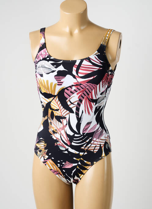 Costum de baie dintr-o singură piesă efect material satinat top sutien modelat negru OLYMPIA femme
