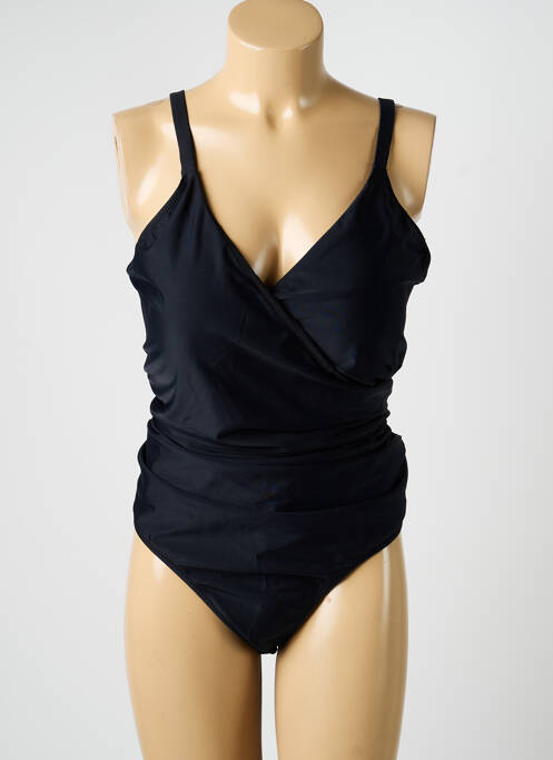 Costum de baie dintr-o singură piesă efect material satinat top sutien modelat negru SASSA femme