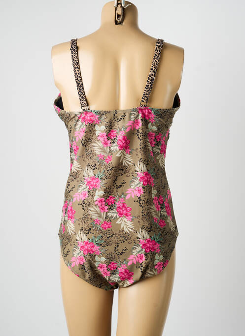 Costum de baie dintr-o singură piesă efect material satinat sutien cu susținere înaltă și burete detașabil verde SASSA femme
