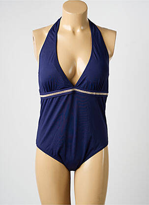 Costum de baie dintr-o singură piesă elasticitate top sutien modelat albastru ADMAS femme