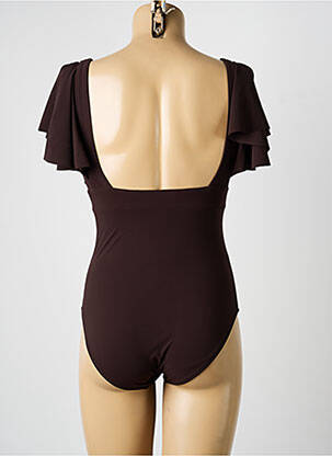 Costum de baie dintr-o singură piesă elasticitate top sutien modelat maro OPERA femeie