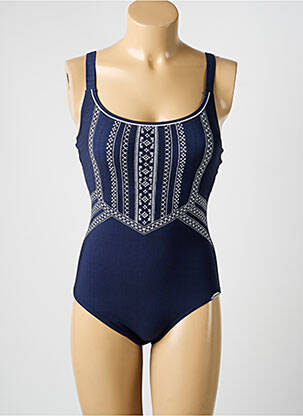Costum de baie dintr-o singură piesă imprimeu fantezie top sutien modelat albastru SUNFLAIR femme