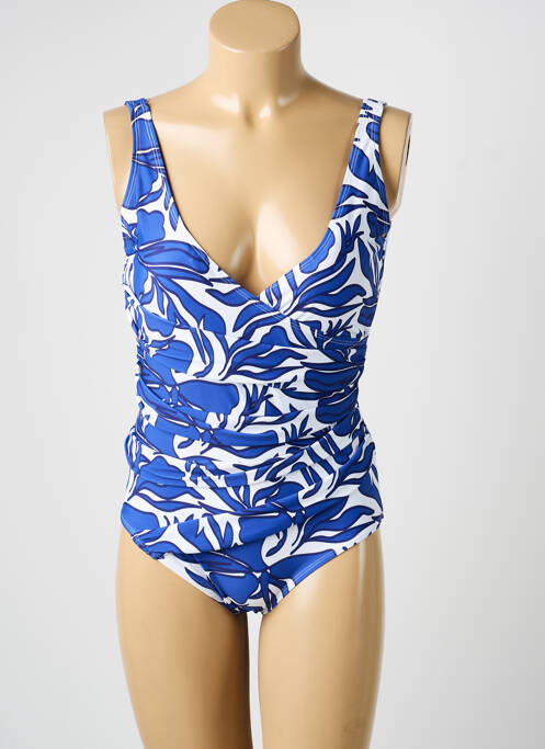 Costum de baie dintr-o singură piesă imprimeu fantezie top sutien modelat albastru ADMAS femme