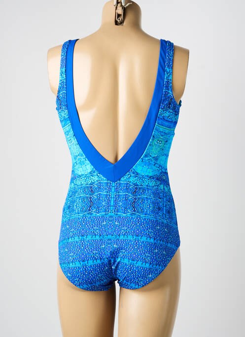 Costum de baie dintr-o singură piesă imprimeu fantezie top sutien modelat albastru SUNFLAIR femme