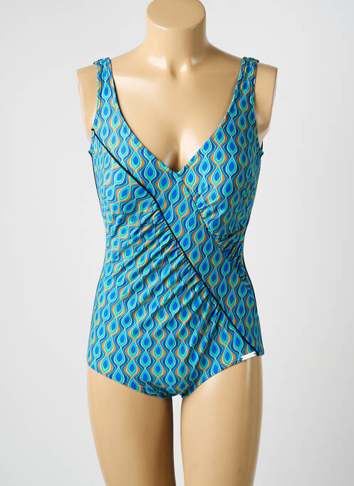 Costum de baie dintr-o singură piesă imprimeu fantezie top sutien modelat albastru SUNMARIN femme