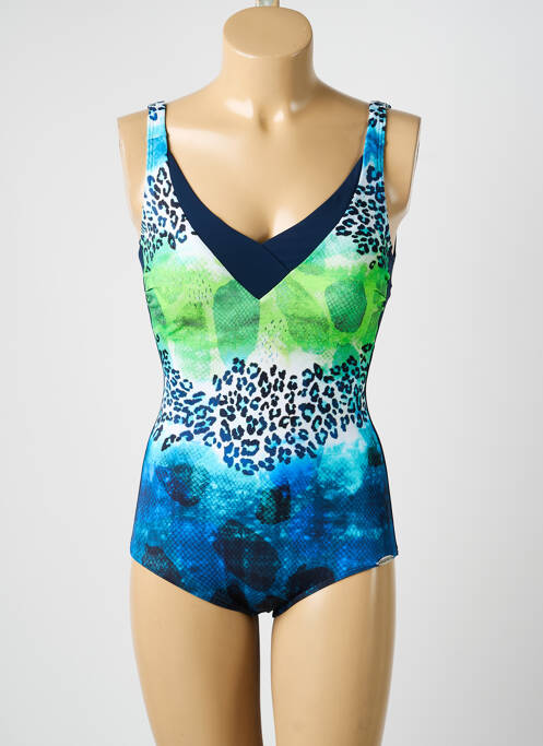 Costum de baie dintr-o singură piesă imprimeu fantezie top sutien modelat albastru SUNFLAIR femme
