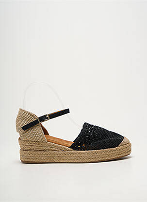 Espadrile vârf rotund toc de 4 la 6 cm negru UNISA femme