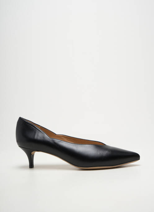 Pantofi cu toc țesătură satinată toc de 4 la 6 cm negru UNISA femme