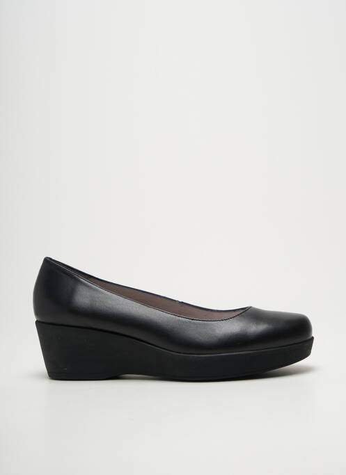 Balerine țesătură satinată toc de 4 la 6 cm negru UNISA femme