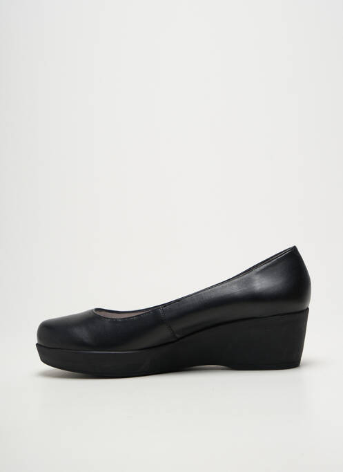 Balerine țesătură satinată toc de 4 la 6 cm negru UNISA femme