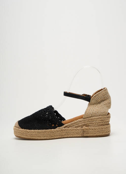 Espadrile vârf rotund toc de 4 la 6 cm negru UNISA femme