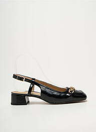 Sandale/pantofi decupați închidere cu buclă(e) toc plat până la 3 cm negru UNISA femme