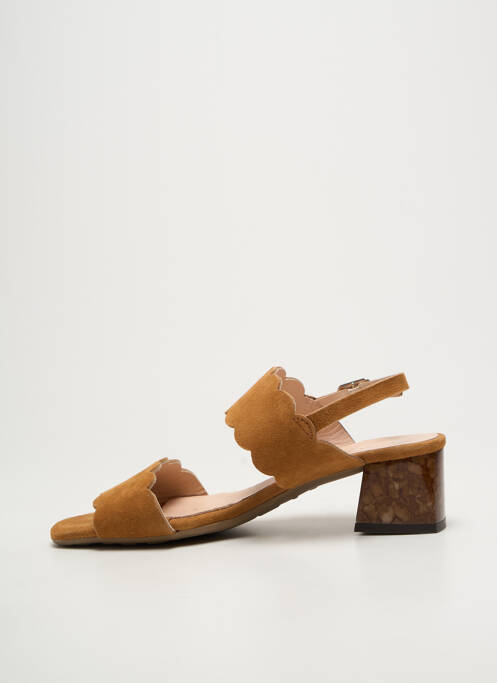 Sandale/pantofi decupați închidere cu buclă(e) toc de 4 la 6 cm maro BELLA STORIA femme