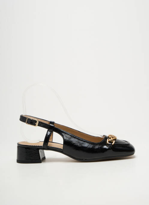 Sandale/pantofi decupați închidere cu buclă(e) toc plat până la 3 cm negru UNISA femme