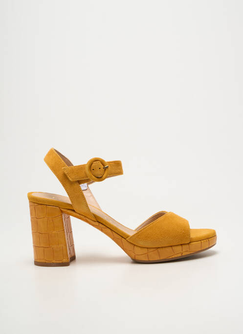 Sandale/pantofi decupați toc pătrat toc de 7 la 9 cm galben UNISA femme