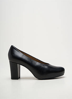 Pantofi cu toc țesătură satinată toc de 7 la 9 cm negru UNISA femeie
