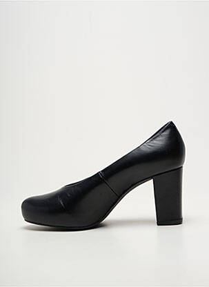Pantofi cu toc țesătură satinată toc de 7 la 9 cm negru UNISA femeie