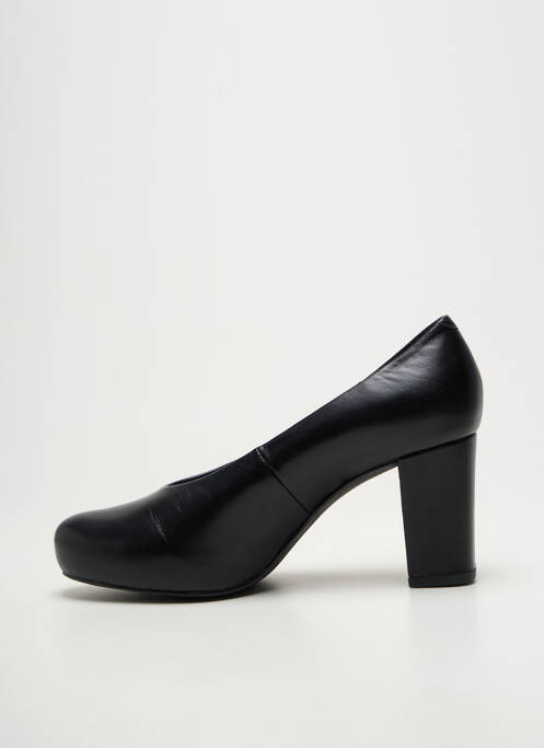 Pantofi cu toc țesătură satinată toc de 7 la 9 cm negru UNISA femme