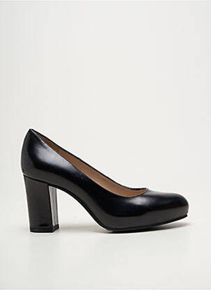 Pantofi cu toc țesătură satinată toc de 7 la 9 cm negru UNISA femeie