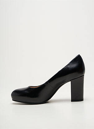 Pantofi cu toc țesătură satinată toc de 7 la 9 cm negru UNISA femeie
