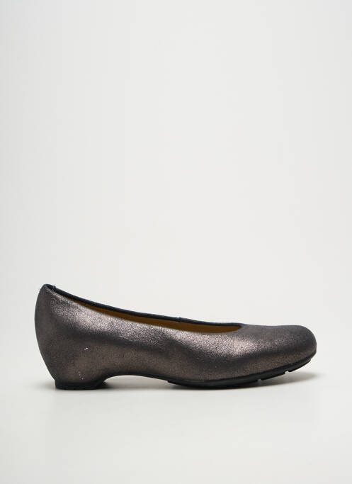 Balerine vârf rotund toc de 4 la 6 cm argintiu UNISA femme