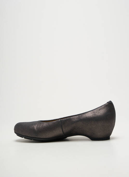 Balerine vârf rotund toc de 4 la 6 cm argintiu UNISA femme