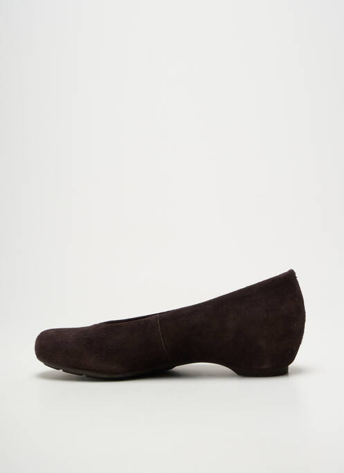 Balerine vârf rotund toc de 4 la 6 cm maro UNISA femme