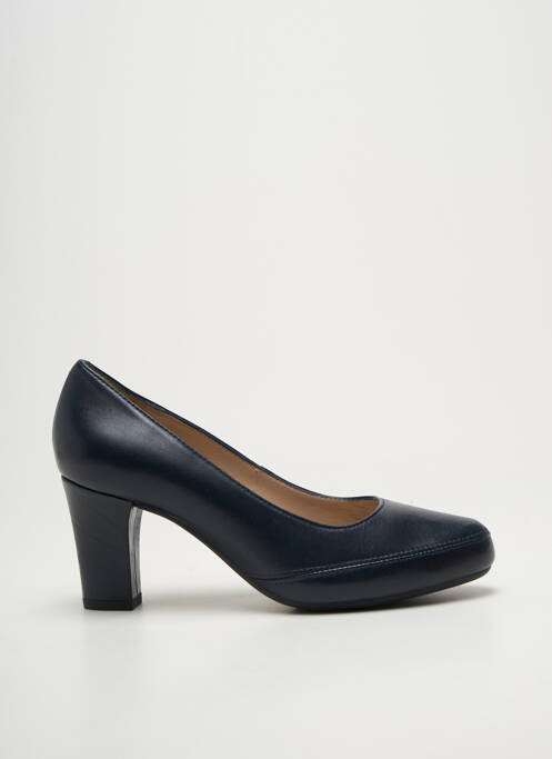 Pantofi cu toc toc pătrat toc de 7 la 9 cm albastru UNISA femme