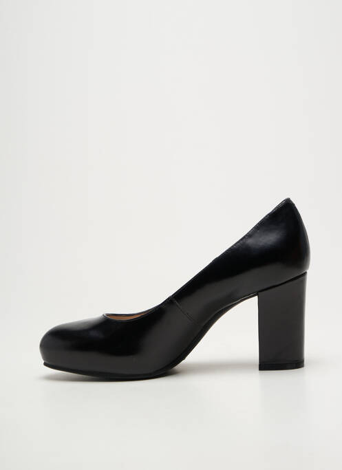 Pantofi cu toc țesătură satinată toc de 7 la 9 cm negru UNISA femme