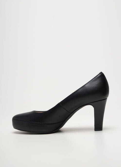 Pantofi cu toc țesătură satinată toc de 7 la 9 cm negru UNISA femme