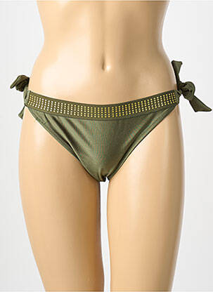 Chiloți de baie țesătură satinată bikini verde ADMAS femme
