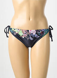 Chiloți de baie țesătură satinată bikini negru OLYMPIA femme