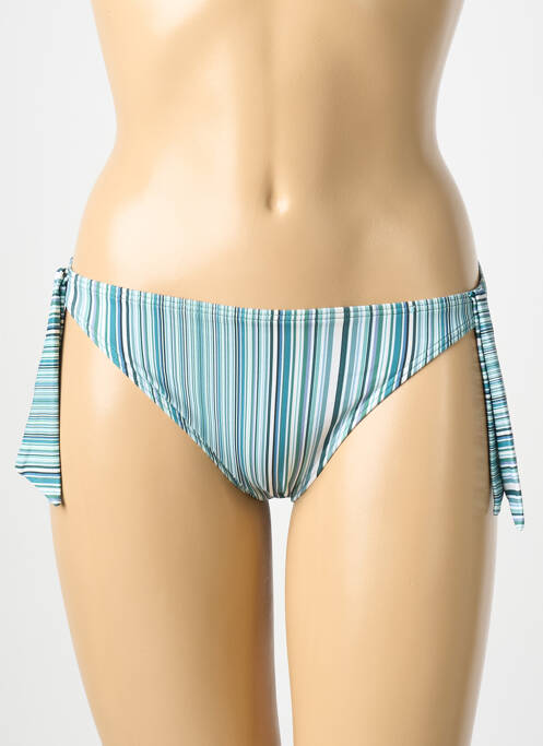 Chiloți de baie imprimeu dungi bikini verde OLYMPIA femme