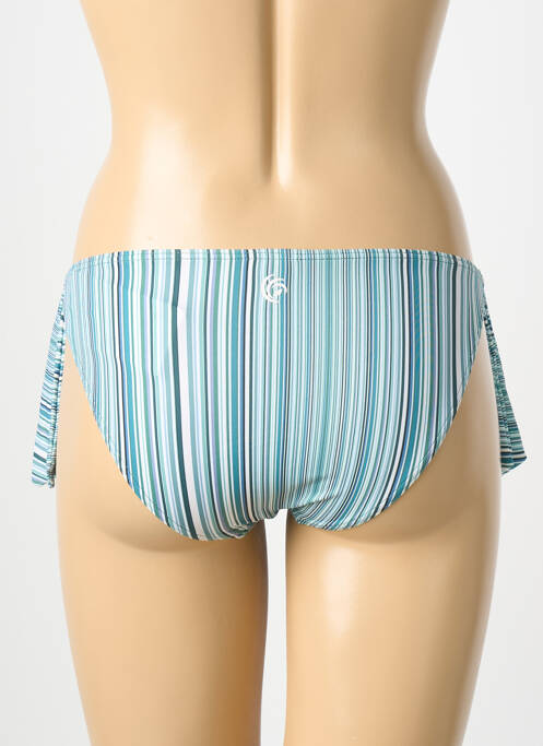 Chiloți de baie imprimeu dungi bikini verde OLYMPIA femme