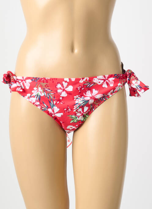 Chiloți de baie imprimeu floral bikini roșu SASSA femme