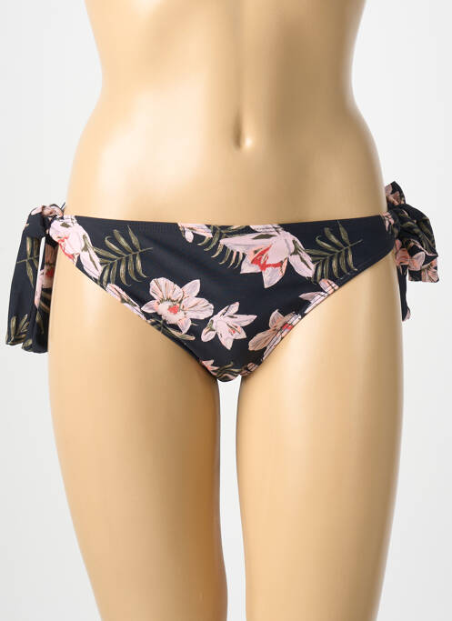 Chiloți de baie imprimeu floral bikini negru SASSA femme