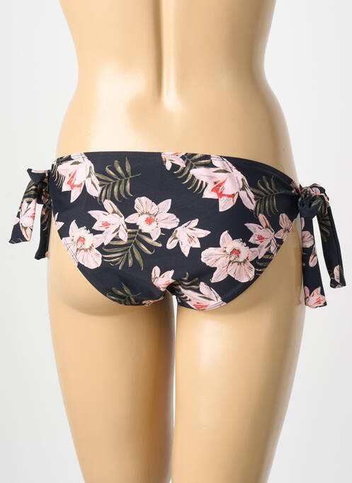 Chiloți de baie imprimeu floral bikini negru SASSA femme