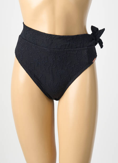 Chiloți de baie efect material satinat bikini negru YSABEL MORA femme