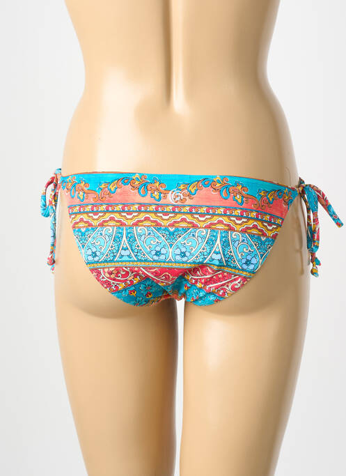 Chiloți de baie imprimeu floral bikini albastru OLYMPIA femme