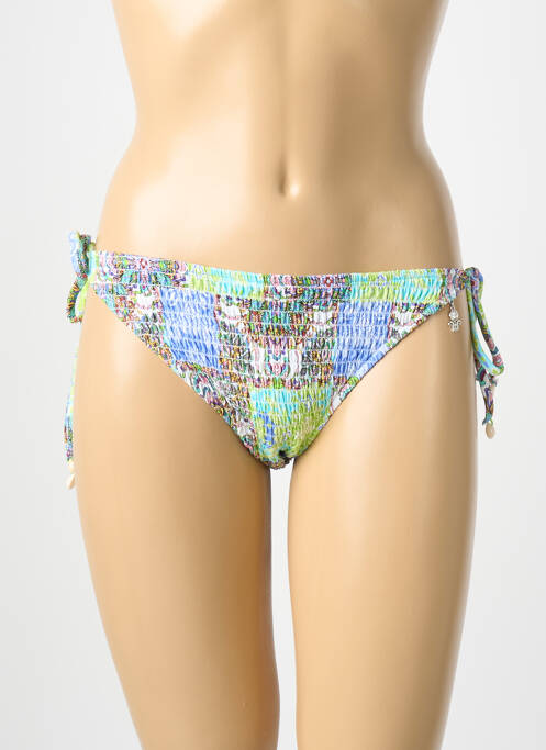 Chiloți de baie imprimeu floral bikini verde OPERA femme