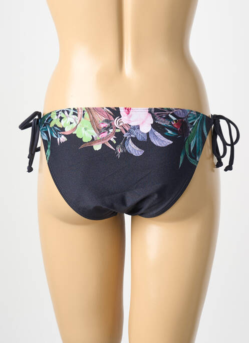 Chiloți de baie țesătură satinată bikini negru OLYMPIA femme