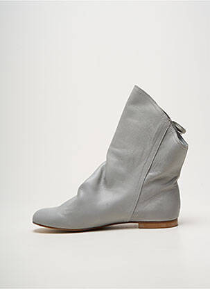 Botine/ghete vârf rotund toc plat până la 3 cm gri TATOOSH femeie
