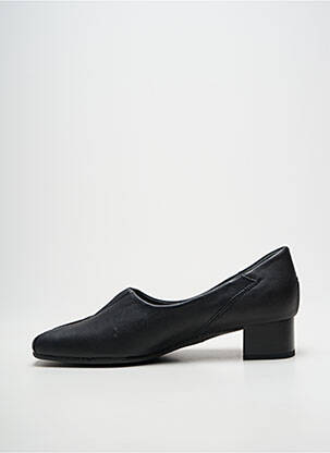 Pantofi cu toc toc pătrat toc plat până la 3 cm negru LUXAT femeie
