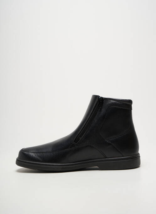 Botine/ghete închidere cu fermoar toc mic negru SLEDGERS homme
