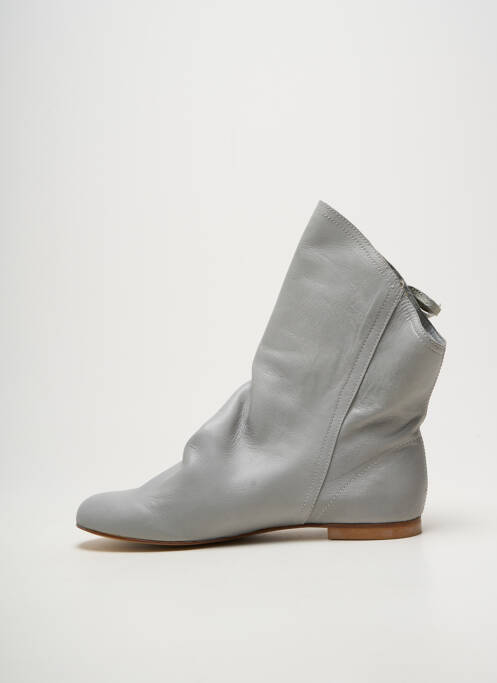 Botine/ghete vârf rotund toc plat până la 3 cm gri TATOOSH femme