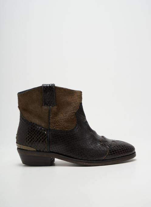 Botine/ghete cubanez toc plat până la 3 cm maro CATARINA MARTINS femme