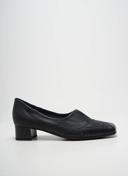 Pantofi cu toc toc pătrat toc plat până la 3 cm negru LUXAT femme