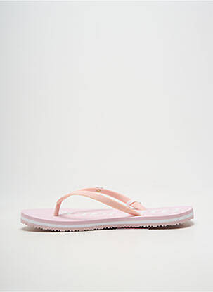 Șlapi material neted toc plat până la 3 cm roz TOMMY HILFIGER femeie