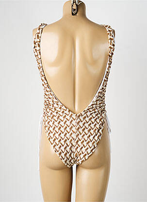 Costum de baie dintr-o singură piesă efect material satinat auriu PHO FIRENZE femeie