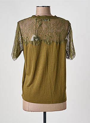 Top țesătură jersey mâneci scurte verde GUESS femeie